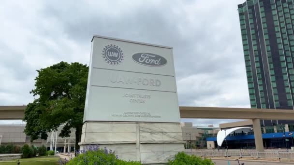 Uaw Ford Joint Trusts Center Detroit Detroit Eua Junho 2023 — Vídeo de Stock