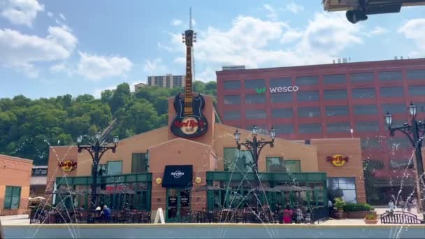 Hard Rock Cafe Pittsburghu Pittsburgh Usa Czerwiec 2023 — Wideo stockowe