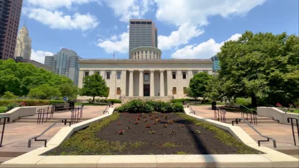 Ohio Statehouse Capitol Columbus Stati Uniti Immagini Viaggio — Video Stock