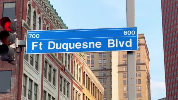 Duquesne Boulevard Pittsburgh Pittsburgh Verenigde Staten Juni 2023 — Stockvideo