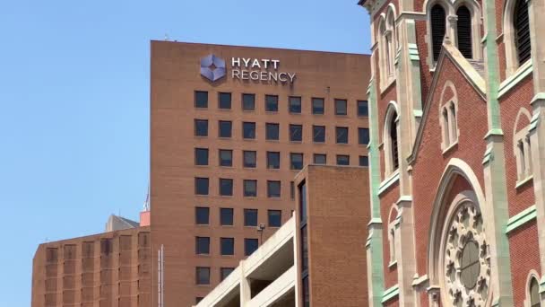 Hyatt Regency Hotel Indianapolis Indianapolis Usa Juni 2023 — Stockvideo
