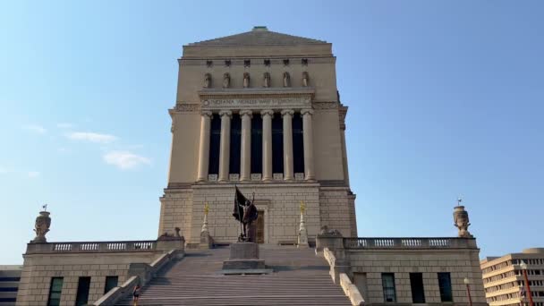 Pomnik Muzeum Wojny Indianapolis Indianapolis Usa Czerwiec 2023 — Wideo stockowe