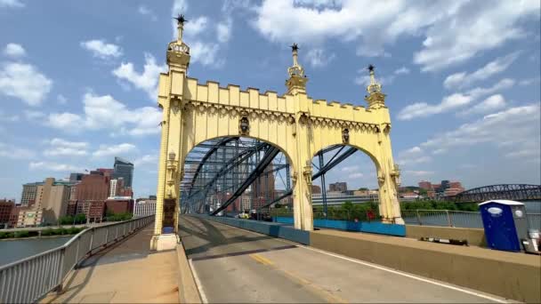 Smithfield Bridge Pittsburgh Pittsburgh Usa Giugno 2023 — Video Stock