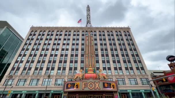 Fox Theater Detroit Detroits Finest Entertainment Detroit Usa Czerwiec 2023 — Wideo stockowe