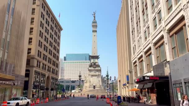Monumento Soldados Marineros Indianápolis Indianapolis Usa Junio 2023 — Vídeo de stock