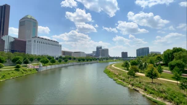 Río Scioto Columbus Ohio Columbus Estados Unidos Junio 2023 — Vídeo de stock