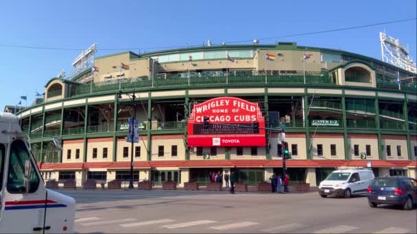 Wrigley Field Stadium Hem För Chicago Cubs Chicago Usa Juni — Stockvideo