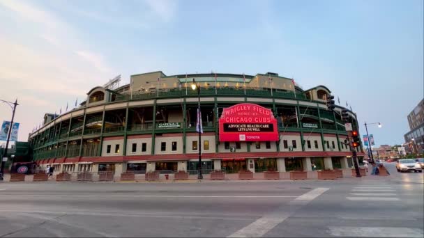 Wrigley Field Baseball Stadium Chicago アメリカ合衆国シカゴ 2023年6月5日 — ストック動画