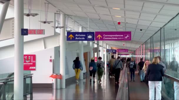 Arrivée Aéroport Yul Montréal Montréal Canada Juin 2023 — Video