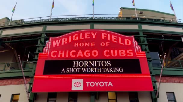 Wrigley Field Baseballstadion Chicago Chicago Usa Juni 2023 — Stockvideo