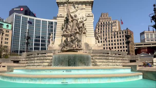 インディアナポリスの兵士と水兵記念碑 Indianapolis Usa 2023年6月5日 — ストック動画