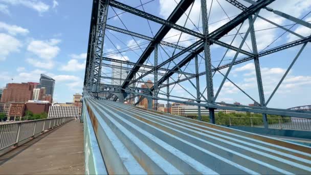 Smithfield Bridge Pittsburgh Pittsburgh Usa Junio 2023 — Vídeo de stock