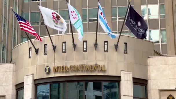 Hotel Inter Continental Chicago Chicago Usa Iune 2023 — стоковое видео