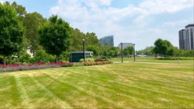 Columbus Ohio 'daki Battelle Riverfront Parkı - ABD Seyahat Fotoğrafçılığı