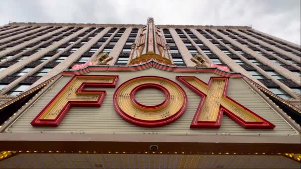 Fox Theater Detroit Detroits Finest Entertainment Detroit Verenigde Staten Juni — Stockvideo