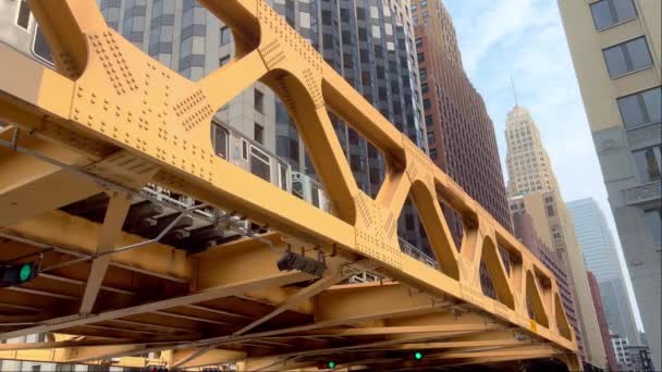 Mosty Nad Rzeką Chicago Chicago Usa Czerwiec 2023 — Wideo stockowe