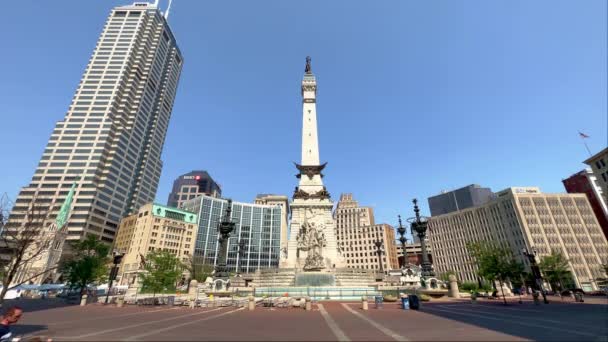 Памятник Солдатам Морякам Индианаполисе Indianapolis Сша June 2023 — стоковое видео