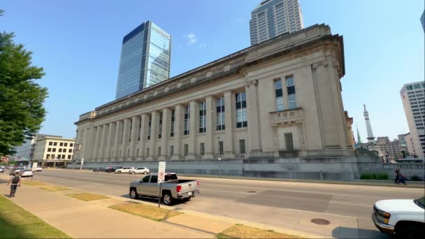 Förenta Staternas Postkontor Och Domstolsbyggnad Indianapolis Indianapolis Usa Juni 2023 — Stockvideo