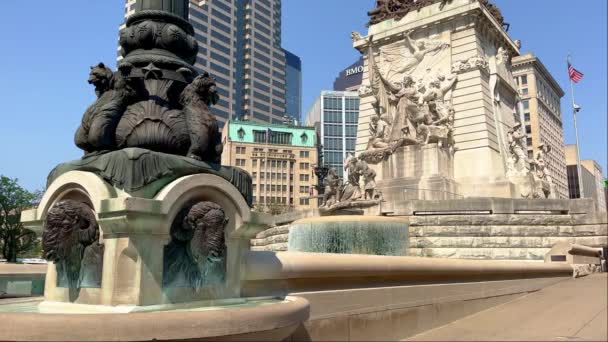 Monumento Soldados Marineros Indianápolis Indianapolis Usa Junio 2023 — Vídeos de Stock