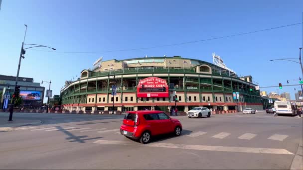 Wrigley Field Stadium Home Chicago Cubs Chicago Usa June 2023 — Stock Video