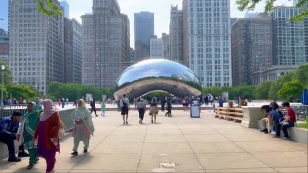 Brama Chmur Chicago Millennium Park Chicago Usa Czerwiec 2023 — Wideo stockowe