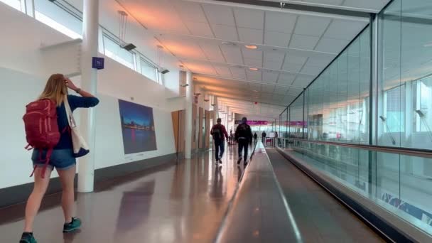 Montreal Yul Havaalanına Varış Montreal Canada Haziran 2023 — Stok video