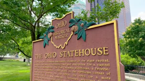 Ohio Statehouse Information Table Columbus Estados Unidos Junio 2023 — Vídeos de Stock