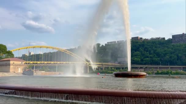 Point State Park Pittsburghu Pittsburgh Usa Června 2023 — Stock video