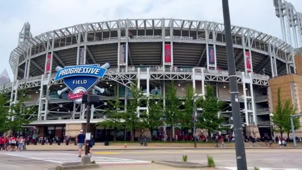 Progressive Field Stadium Cleveland Cleveland Usa Juni 2023 — Stockvideo