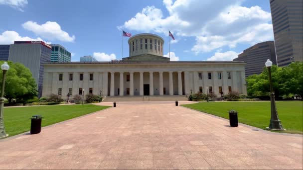 Indiana State House Capitol Indianapolis Amerikai Egyesült Államok Utazási Fotózás — Stock videók