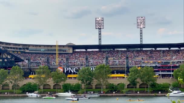 Pnc Park Baseball Stadium Pittsburghu Pittsburgh Usa — Stock video