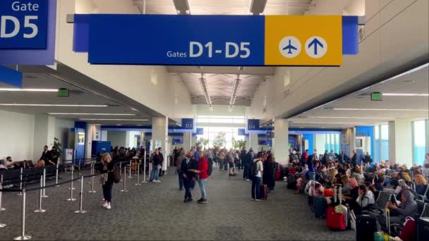 Gates Detroit Airport Detroit Verenigde Staten Juni 2023 — Stockvideo