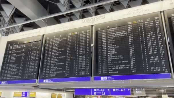 Mesa Salida Aeropuerto Frankfurt Ciudad Frankfurt Alemania Junio 2023 — Vídeos de Stock