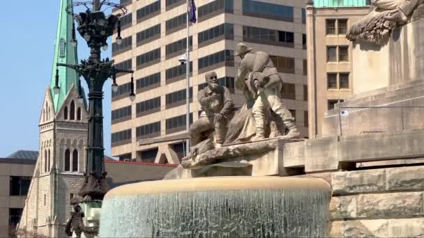 Monument Aux Soldats Marins Indianapolis Indianapolis États Unis Juin 2023 — Video
