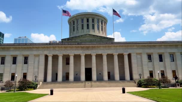 Indiana State House Capitol Indianapolis Amerikai Egyesült Államok Utazási Fotózás — Stock videók