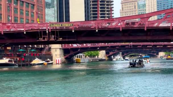 Pont Rue Lasalle Chicago Chicago États Unis Juin 2023 — Video