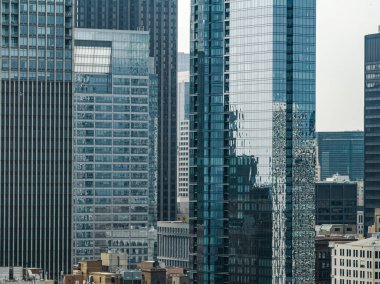 Chicago 'nun merkezindeki yüksek katlı ofis binaları - Chicago, Birleşik Devletler - 06 Haziran 2023