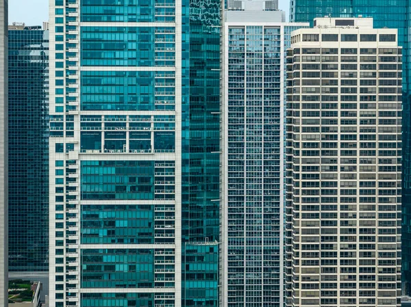 High Rise Office Buildings Downtown Chicago Σικάγο Ηνωμένες Πολιτείες Ιουνίου — Φωτογραφία Αρχείου