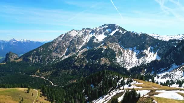 Vuelo Sobre Una Maravillosa Cordillera Los Alpes Increíble Fotografía Drones — Vídeo de stock