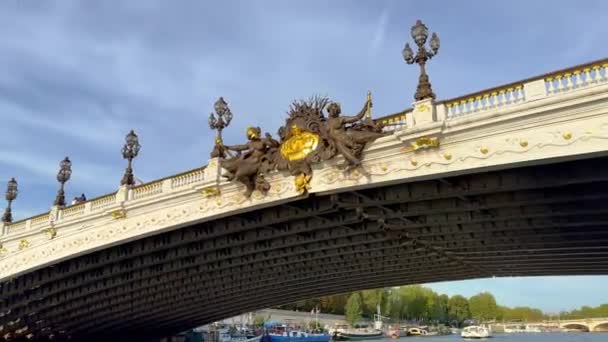 Célèbre Pont Alexandre Iii Paris Paris France Septembre 2023 — Video