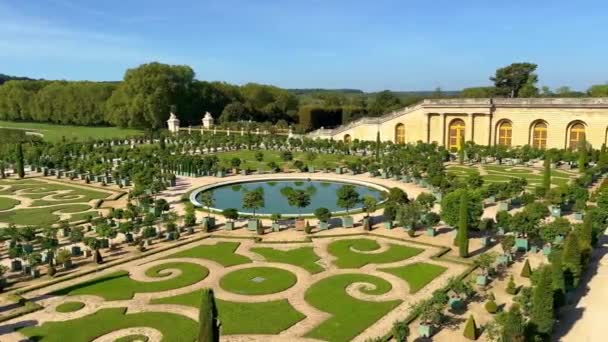 Όμορφοι Κήποι Στο Κάστρο Των Βερσαλλιών Στο Παρίσι Παρισι Γαλλια — Αρχείο Βίντεο