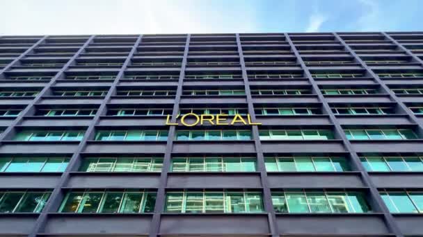 Weltsitz Der Firma Oreal Paris Paris Frankreich September 2023 — Stockvideo