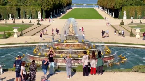 凡尔赛城堡及其花园是巴黎 法国巴黎 2023年9月5日旅游胜地 — 图库视频影像