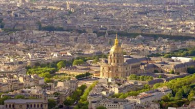 Fransa 'nın Paris şehrindeki Kubbe' yi yukarıdan ele geçirdi - hava manzaralı - stok fotoğrafçılığı