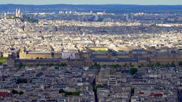 Fransa Nın Paris Kenti Yukarıdan Bakıldığında Hisse Senedi Fotoğrafçılığı — Stok video