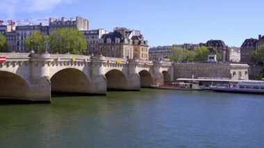 Paris 'teki ünlü köprü Pont Neuf - hisse senedi fotoğrafçılığı