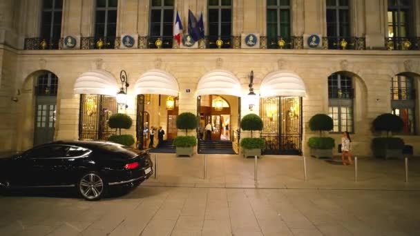 Paris Vendome Meydanı Ndaki Ünlü Yıldızlı Ritz Oteli Paris France — Stok video