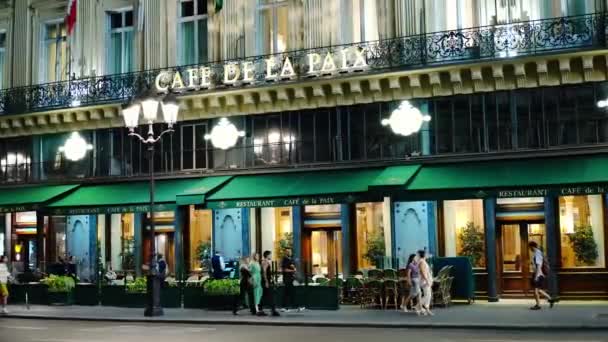 Het Quartier Latin Parijs Een Populaire Plek Nachts Parijs Frankrijk — Stockvideo