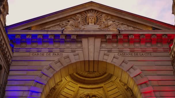 巴黎市警察总部 法国巴黎旅游摄影 — 图库视频影像