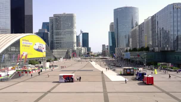 Modern Defense Square París París Francia Septiembre 2023 — Vídeo de stock